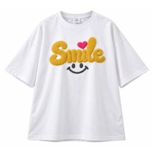 Women’s Oversized Smile Puff Print T-Shirt